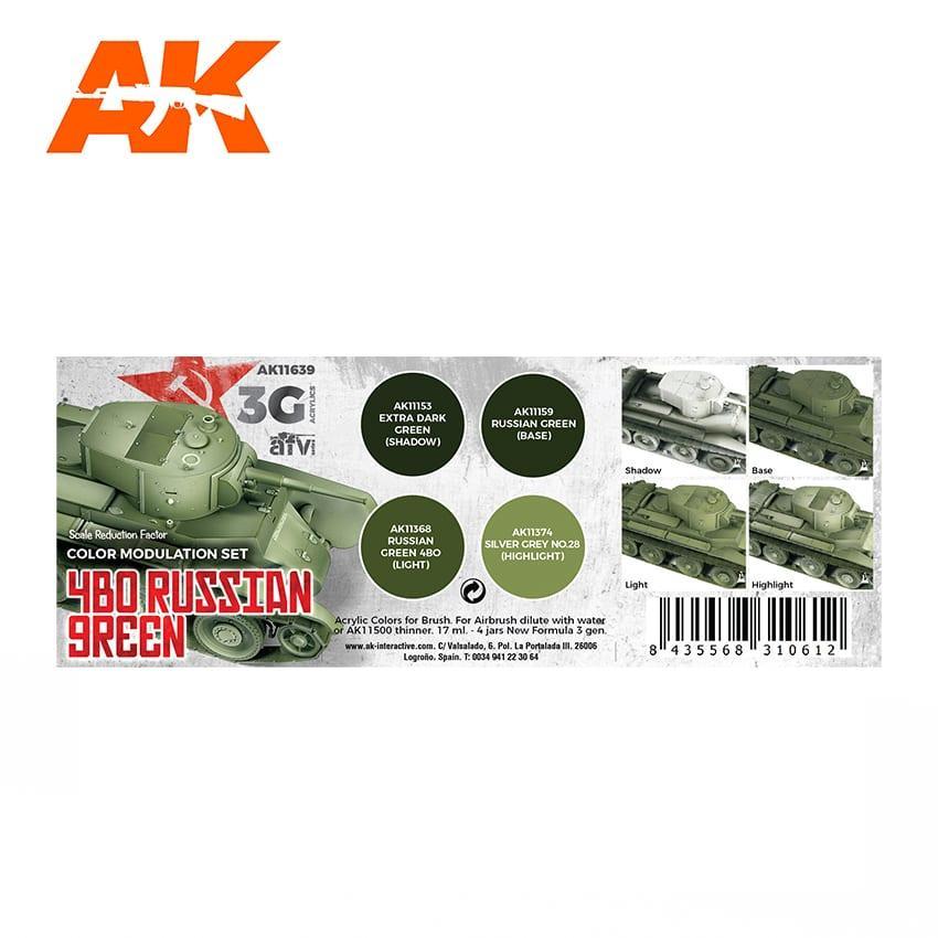 AK Interactive - 3G Modulation Set: 4BO Russian Green