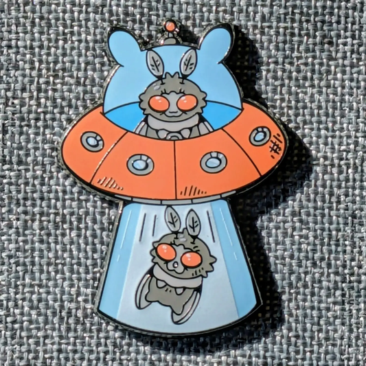 Mothman Alien Abduction Enamel Pin - 1.5"