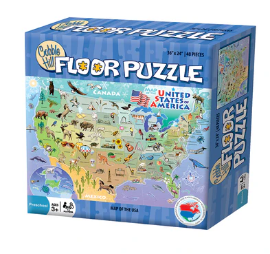 Cobble Hill - Map of the USA Floor Puzzle (48)