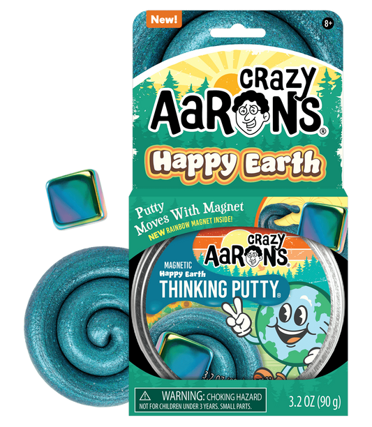 Crazy Aaron's: Happy Earth - Full Size 4" Thinking Putty Tin with Magnet