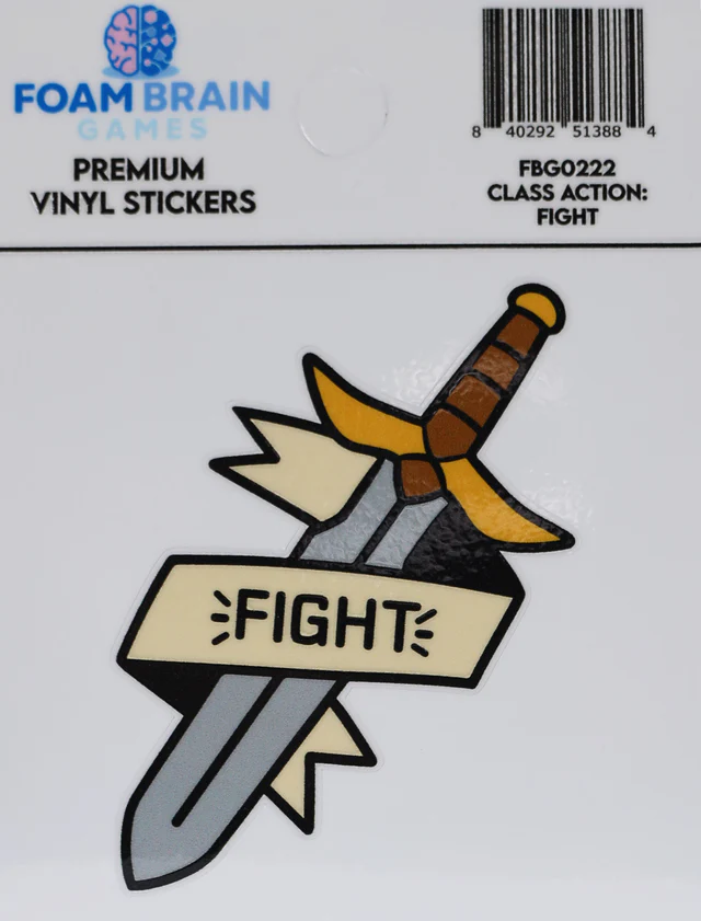 Foam Brain Games - Class Action Sticker: Fight