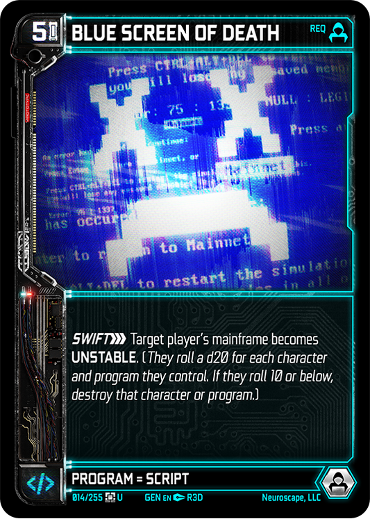 Neuroscape TCG - Blue Screen Of Death GEN-014