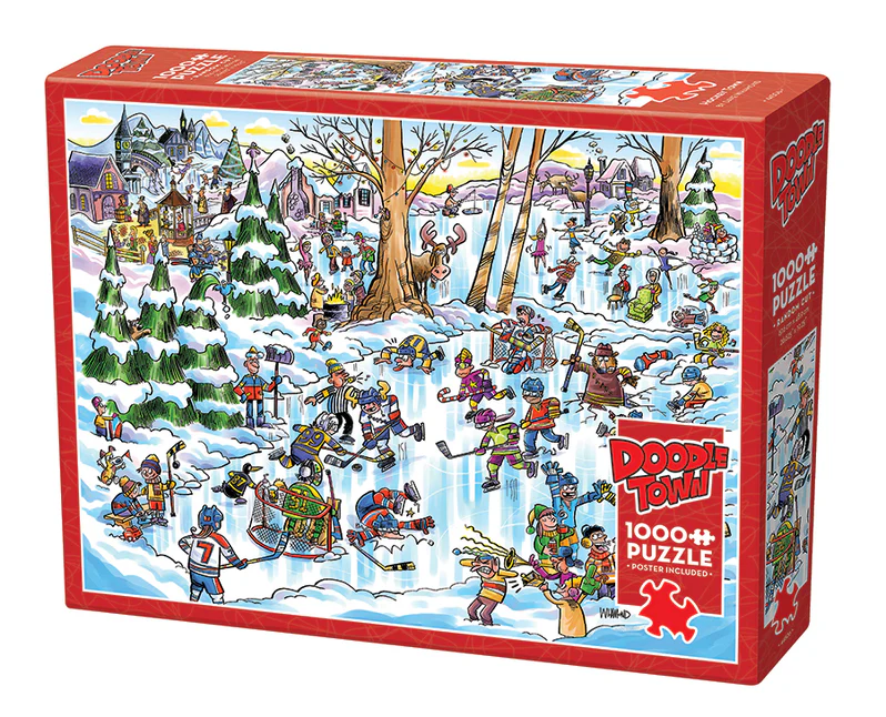 Cobble Hill - DoodleTown: Hockey Town Puzzle (1000 Piece)