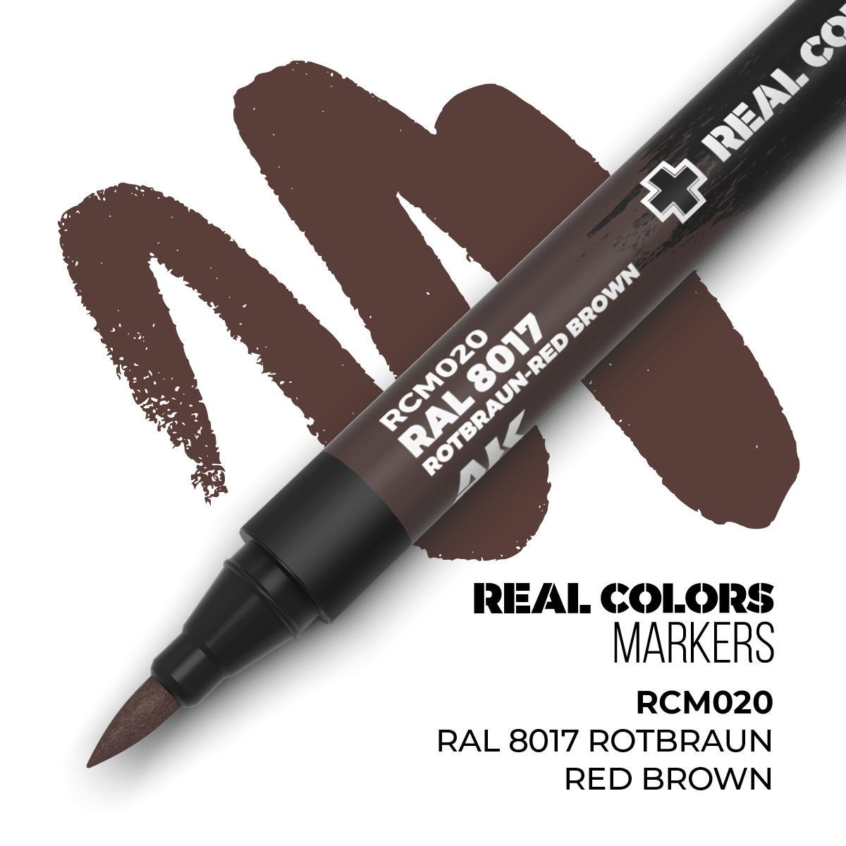 AK Interactive - Real Colors Markers: RAL 8017 Rotbraun-Red Brown