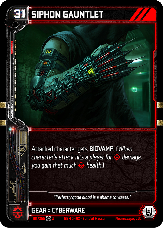 Neuroscape TCG - Siphon Gauntlet GEN-191