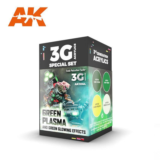 AK Interactive - Wargame Color 3G Special Set: Green Plasma And Glowing Effects (4ct)