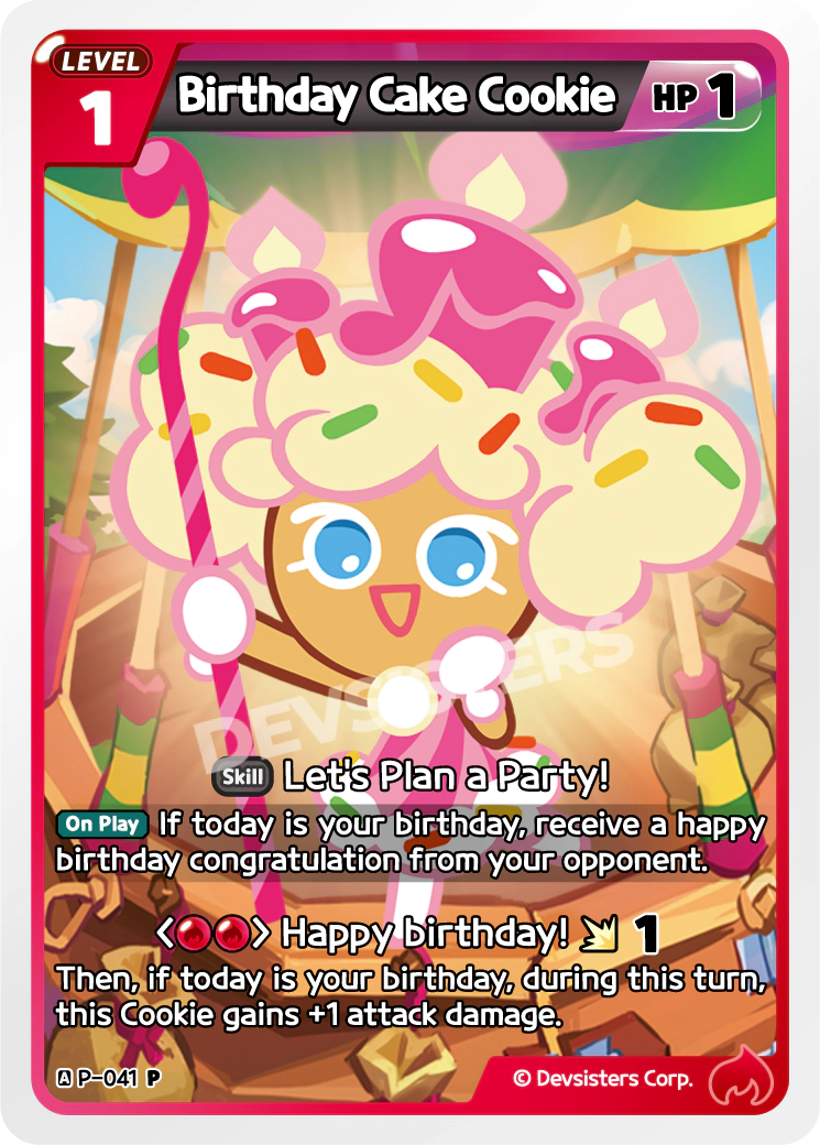 CookieRun TCG - Birthday Cake Cookie [P-041]