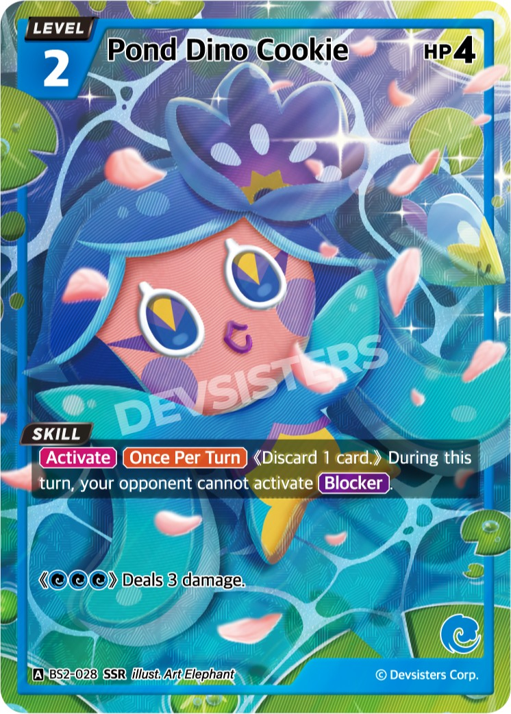 CookieRun TCG - Pond Dino Cookie [BS2-028 SSR]