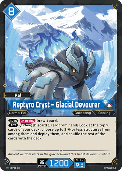 Palworld TCG - Reptyro Cryst – Glacial Devourer [EBP01-030R]