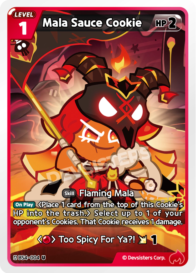 CookieRun TCG - Mala Sauce Cookie [BS4-004 U]