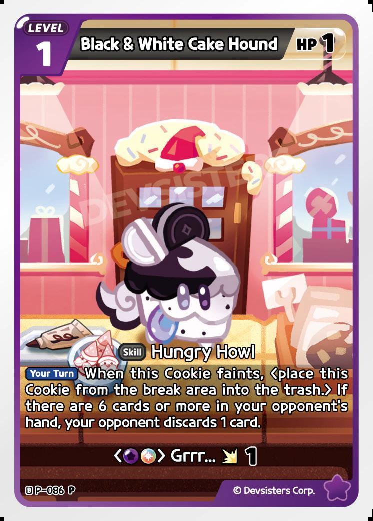 CookieRun TCG - Black & White Cake Hound [P-086]