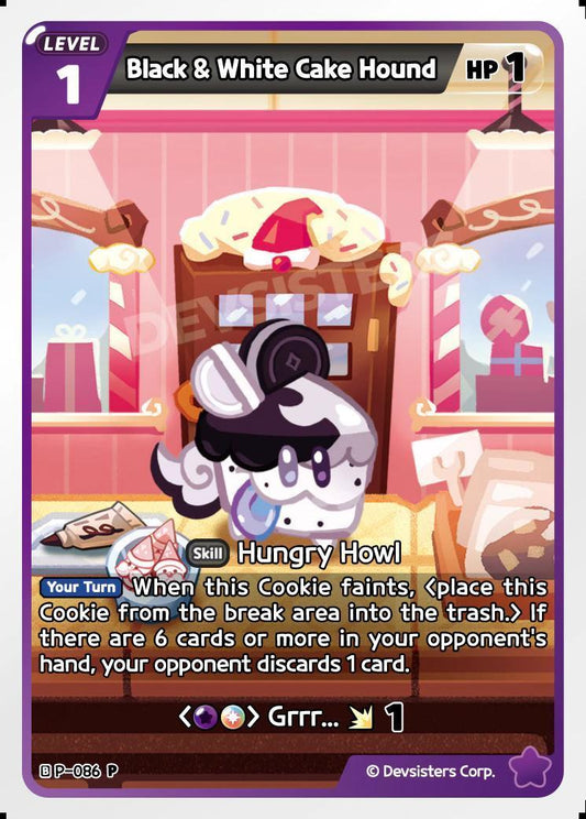 CookieRun TCG - Black & White Cake Hound [P-086]