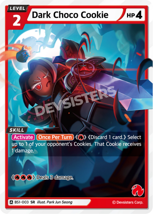 CookieRun TCG - Dark Choco Cookie [BS1‑003 SR]