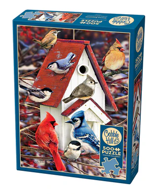 Cobble Hill - Winter Birdhouse Puzzle (500 Piece)