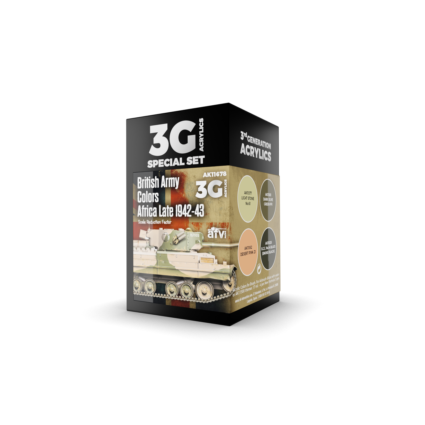 AK Interactive - 3G Special Set: British Army Colors Africa Late 1942-43 (4ct)
