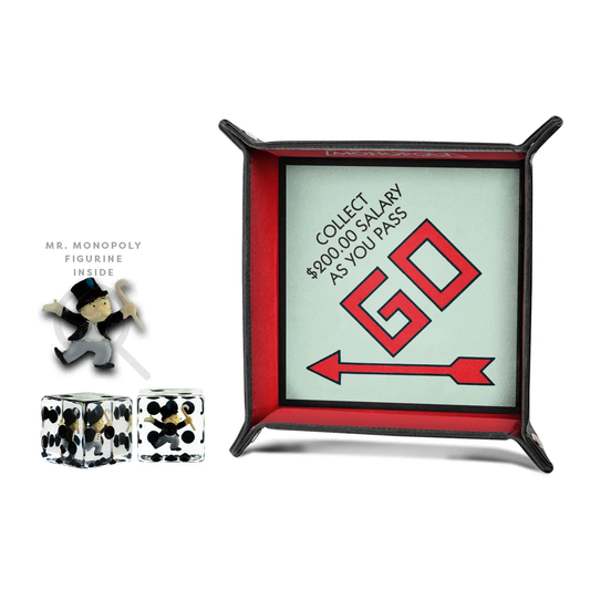 Monopoly Dice Tray + Mr. Monopoly Dice Bundle