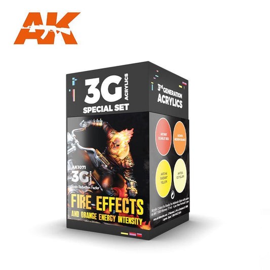 AK Interactive - Wargame Color 3G Special Set: Fire Effects And Orange Engery Intensity (4ct)