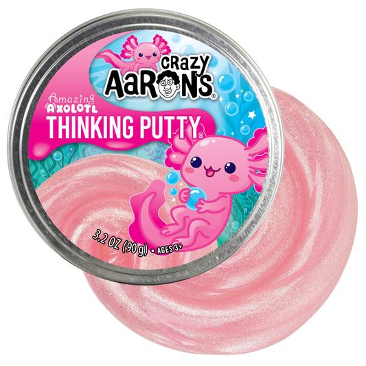 Crazy Aaron's: Amazing Axolotl - Full Size 4" Thinking Putty Tin