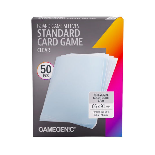 GameGenic - Board Game Sleeves Standard Card Game Clear 50 count
