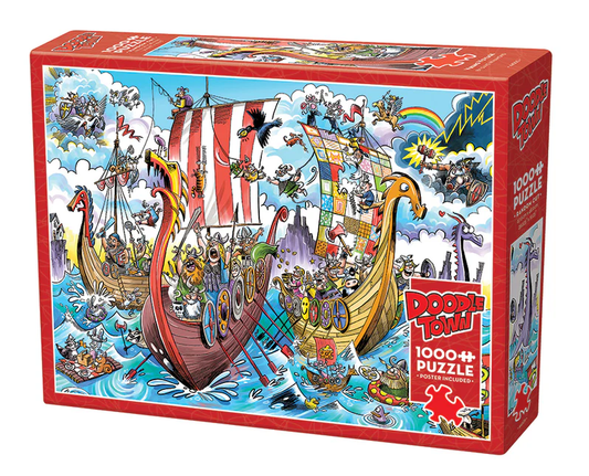 Cobble Hill - DoodleTown: Viking Voyage Puzzle (1000 Piece)