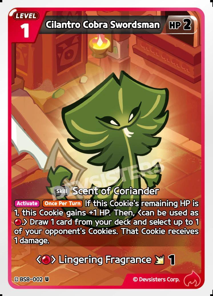 CookieRun TCG - Cilantro Cobra Swordsmam [BS8-002 U]