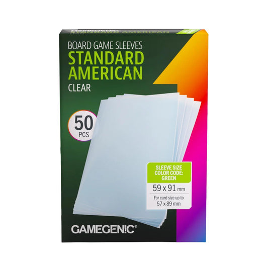 GameGenic - Board Game Sleeves Standard American Clear 50 count