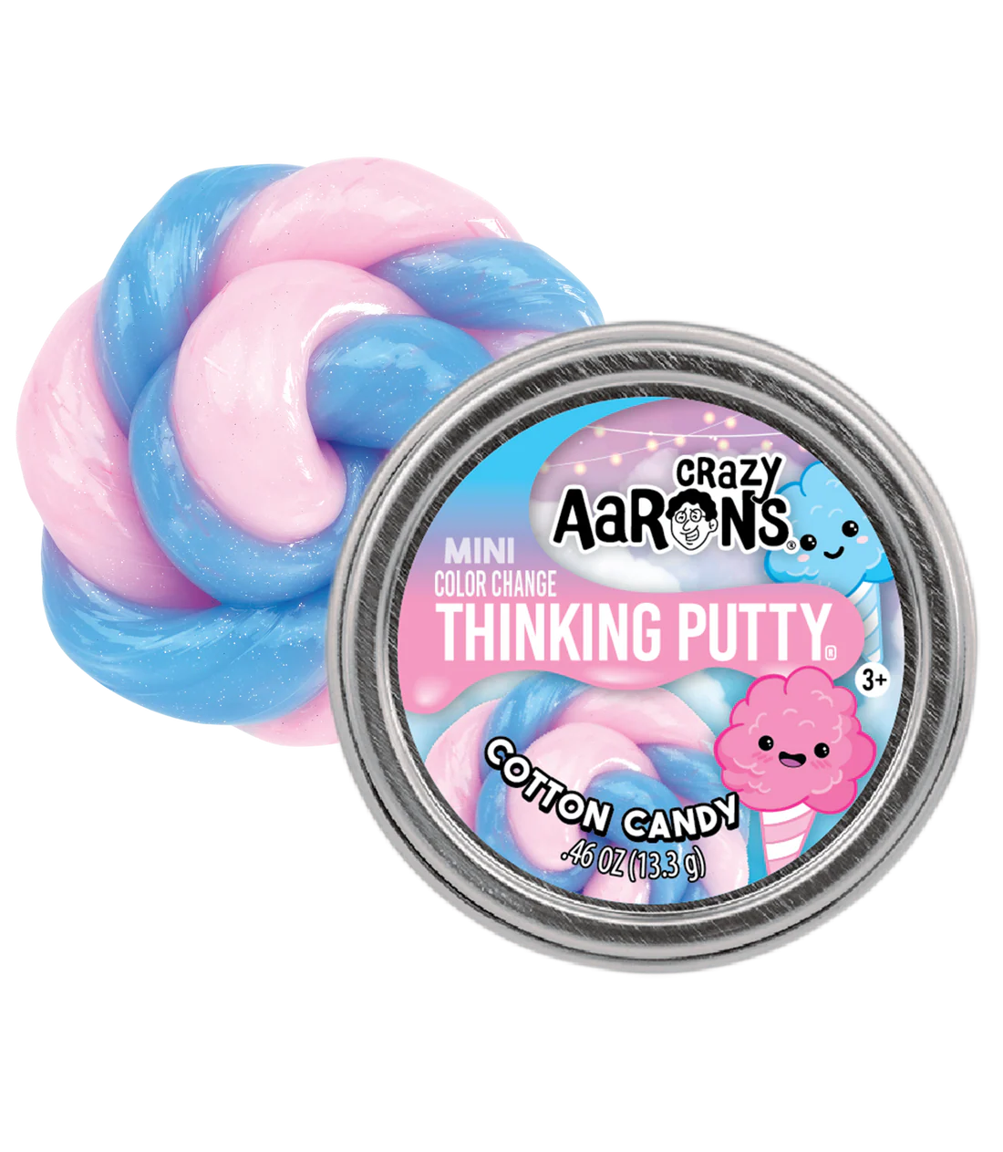 Crazy Aaron's: Cotton Candy - Mini Thinking Putty Tin (0.47 oz)