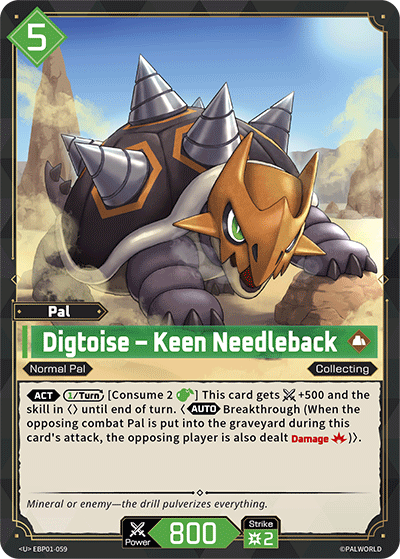 Palworld TCG - Digtoise – Keen Needleback [EBP01-059U]