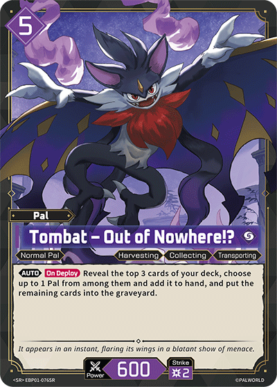 Palworld TCG - Tombat – Out of Nowhere!? [EBP01-076SR]