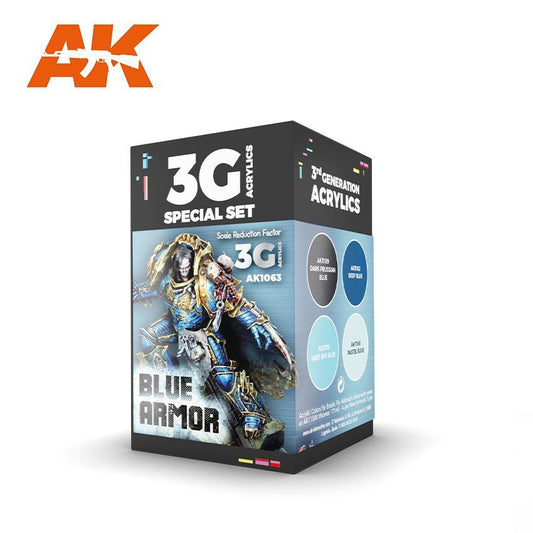 AK Interactive - Wargame Color 3G Special Set: Blue Armor (4ct)