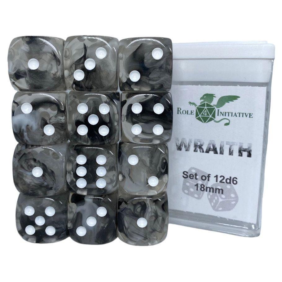 d6 Cube 18mm Diffusion Wraith (12 count)