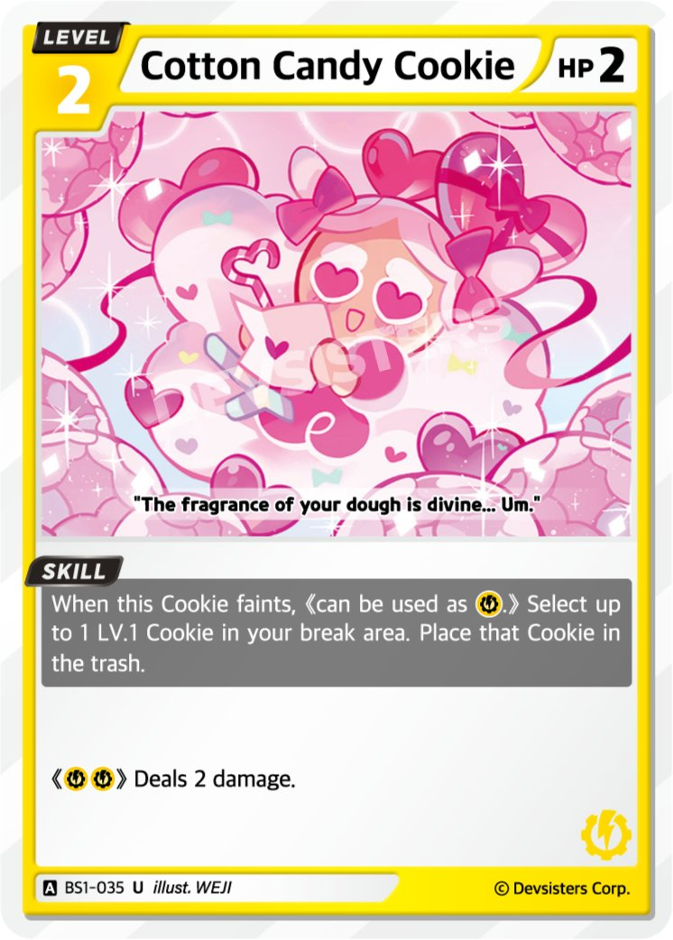 CookieRun TCG - Cotton Candy Cookie [BS1‑035 U]