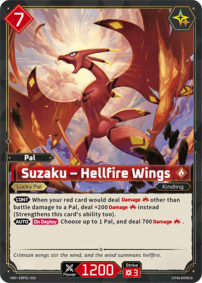 Palworld TCG - Suzaku – Hellfire Wings [EBP01-002RR]