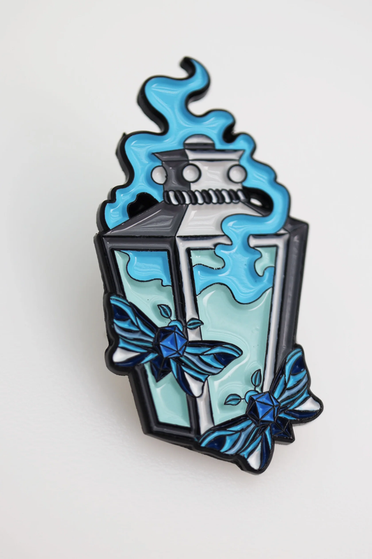 Foam Brain Games - Moonlit Lantern Enamel Pin - Blue