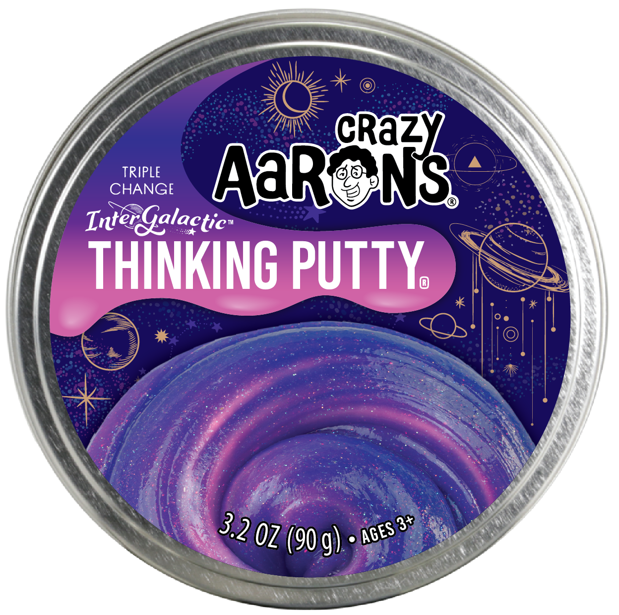 Crazy Aaron's: Intergalactic - Full Size 4" Thinking Putty Tin