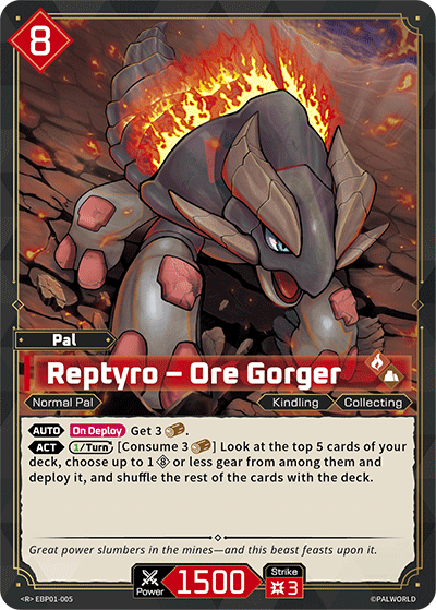 Palworld TCG - Reptyro – Ore Gorger [EBP01-005R]
