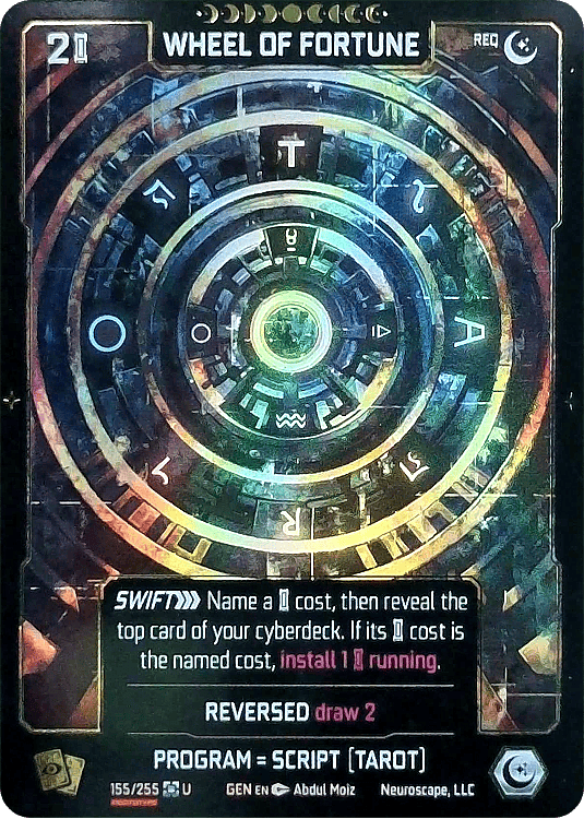 Neuroscape TCG - Wheel Of Fortune GEN-155 Foil