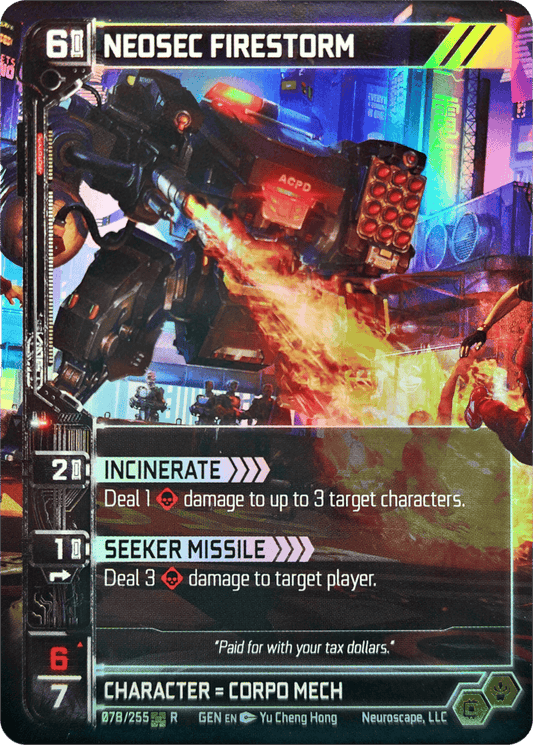 Neuroscape TCG - Neosec Firestorm GEN-078 Foil