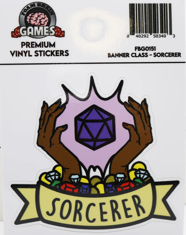 Foam Brain Games - Banner Class Sticker: Sorcerer