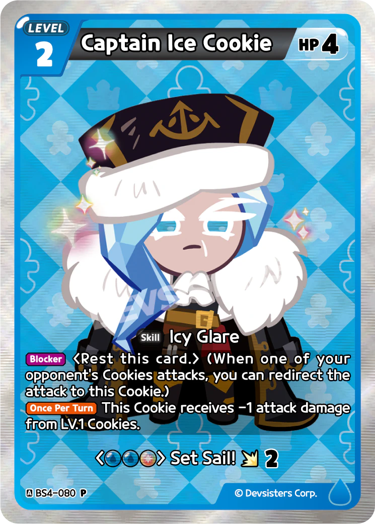 CookieRun TCG - Captain Ice Cookie [BS4-080 P]