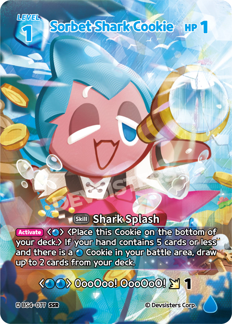 CookieRun TCG - Sorbet Shark Cookie [BS4-077 SSR]