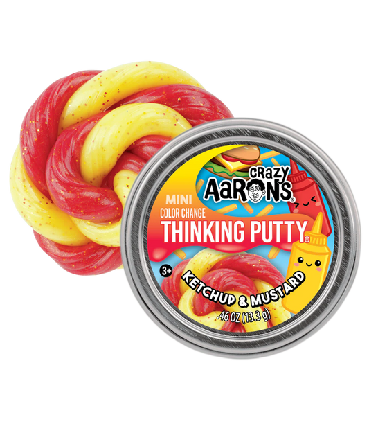 Crazy Aaron's: Ketchup and Mustard - Mini Thinking Putty Tin (0.47 oz)