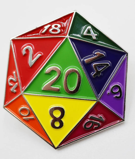 Foam Brain Games - D20 Pin: Rainbow