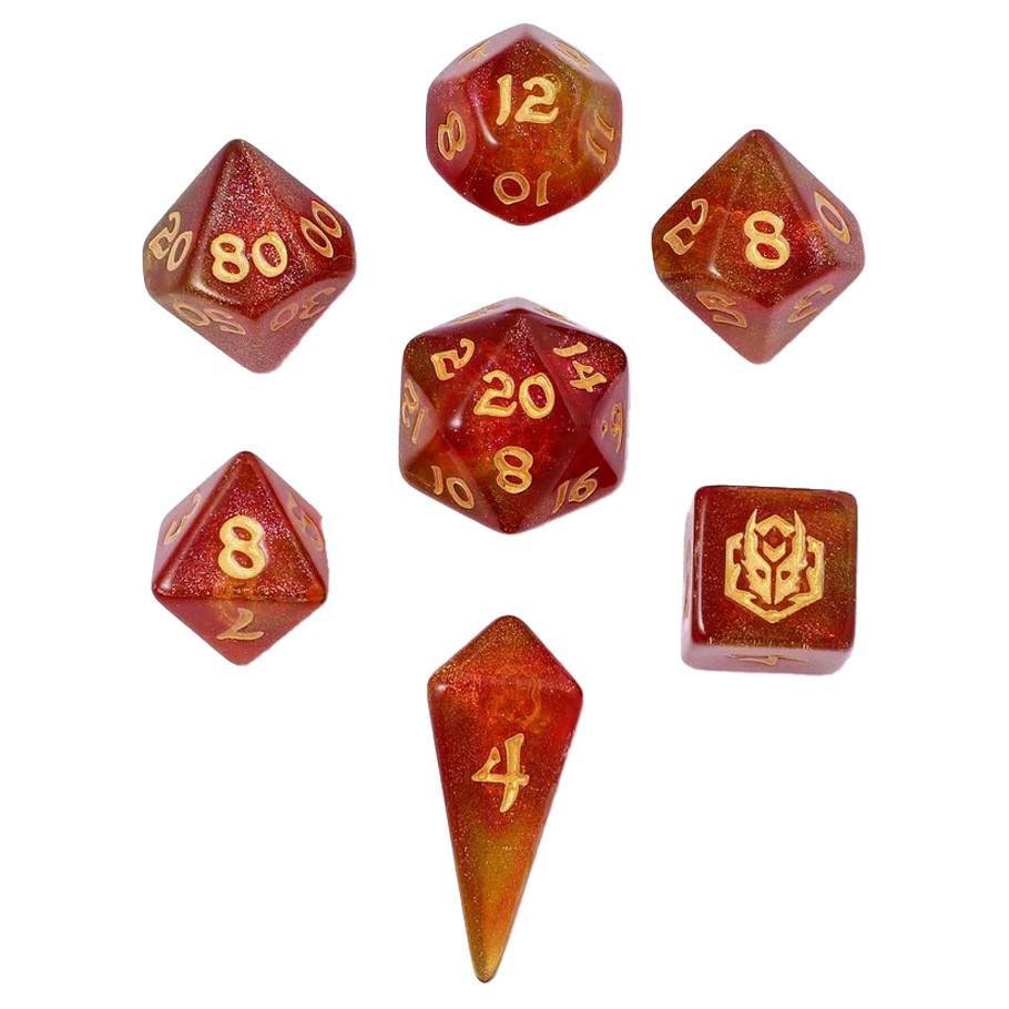 7-Set Mini Polymer: Phoenix Feather (Hymgho) - The Feisty Goblin Gamehouse -