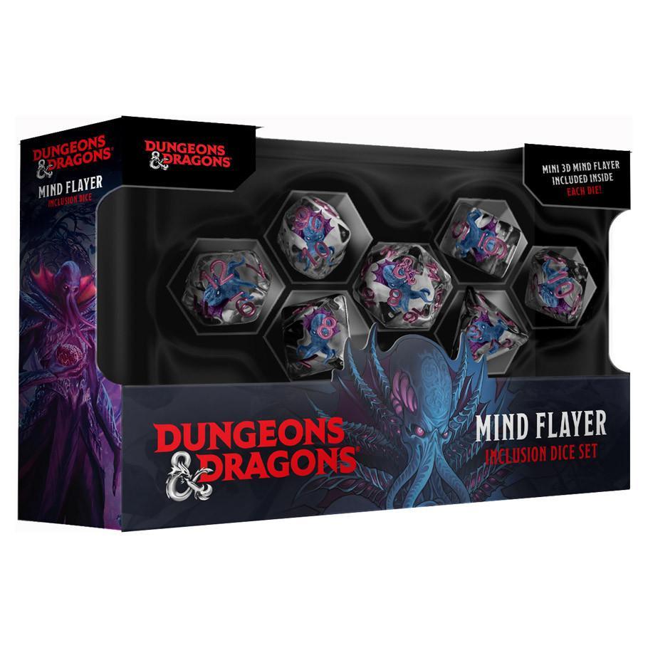 7-Set Resin - D&D Monsters: Mind Flayer Inclusion Dice Set - The Feisty Goblin Gamehouse -