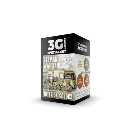 AK Interactive - 3G Special Set: German WWII Tank Interior Colors (4ct)