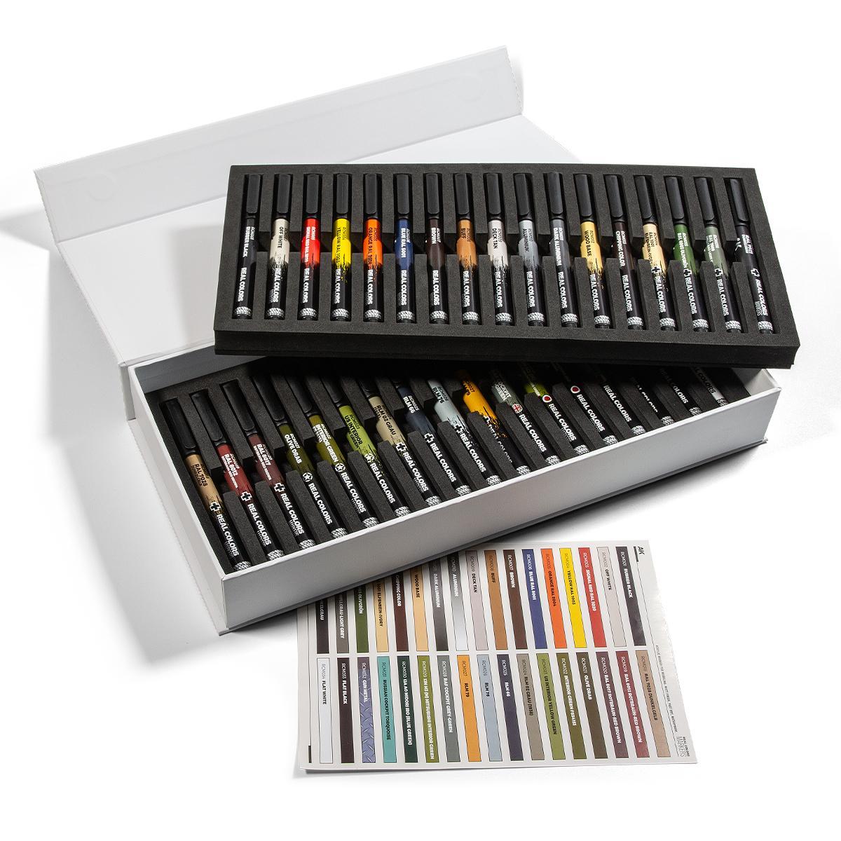 AK Interactive - Real Colors Markers: Special Box Real Colors Markers (34 Units)