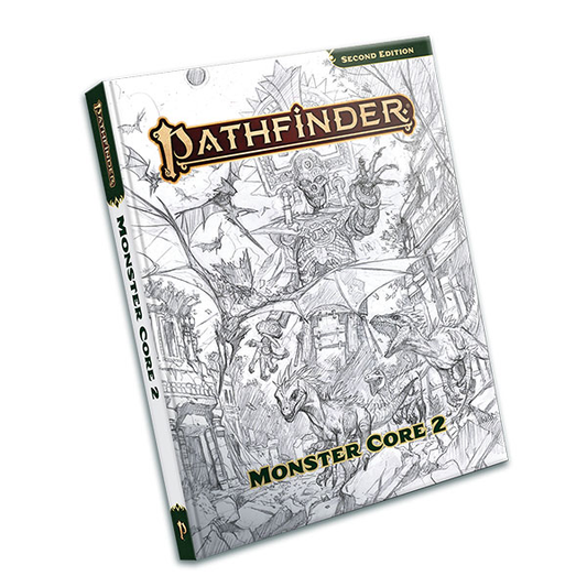 Pathfinder RPG, 2e: Monster Core 2 Sketch Cover