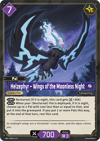 Palworld TCG - Helzephyr – Wings of the Moonless Night [EBP01-073RR]