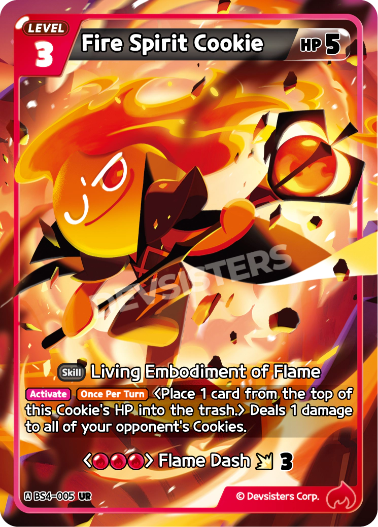CookieRun TCG - Fire Spirit Cookie [BS4-005 UR]